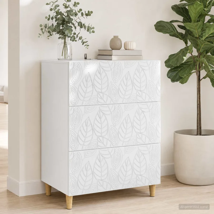 Armoire à tiroirs Blanc 66 x 34,5 x 90 cm Bois d'ingénierie