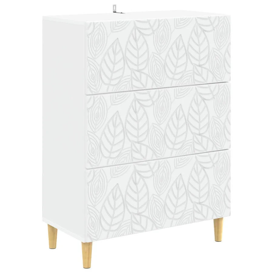 Armoire à tiroirs Blanc 66 x 34,5 x 90 cm Bois d'ingénierie - 2