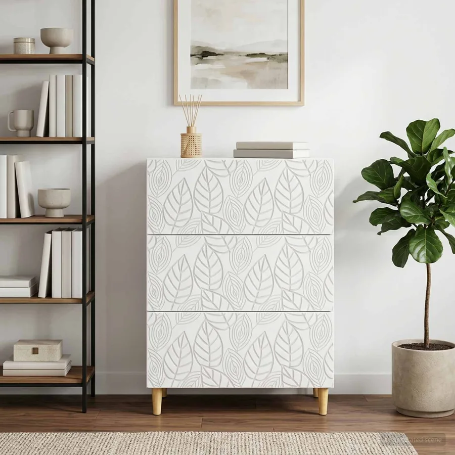 Armoire à tiroirs Blanc 66 x 34,5 x 90 cm Bois d'ingénierie - 3
