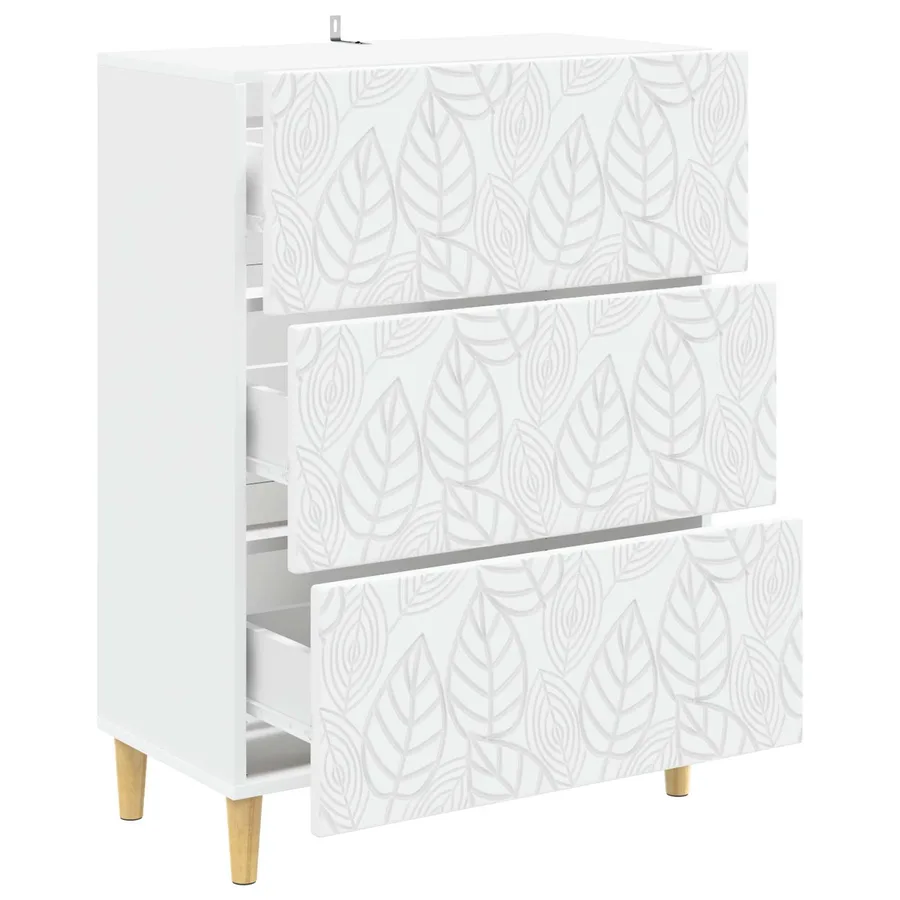 Armoire à tiroirs Blanc 66 x 34,5 x 90 cm Bois d'ingénierie - 4