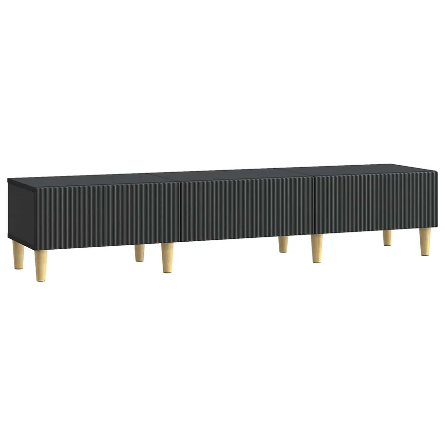 Meuble TV avec tiroir Noir 147 x 34,5 x 30 cm Bois d'ingénierie - 2