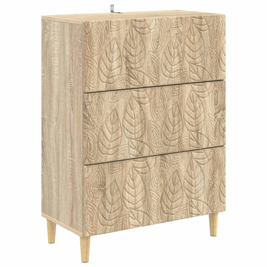 Armoire à tiroirs Chêne Sonoma 66 x 34,5 x 90 cm - 2