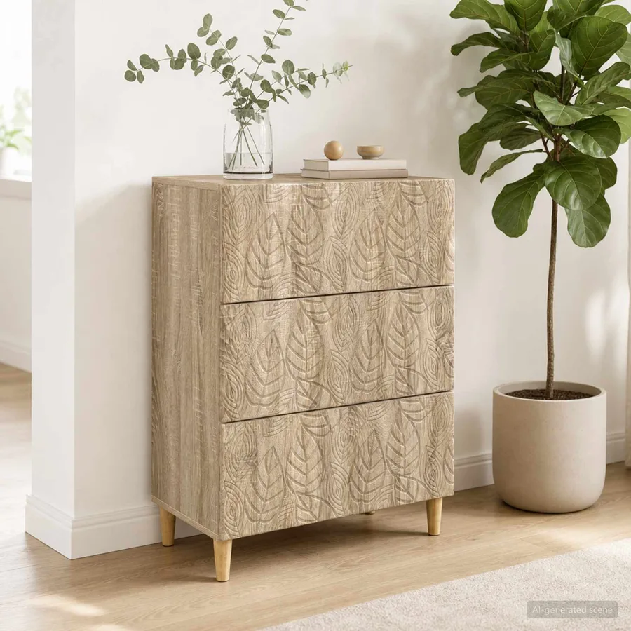 Armoire à tiroirs Chêne Sonoma 66 x 34,5 x 90 cm - 3