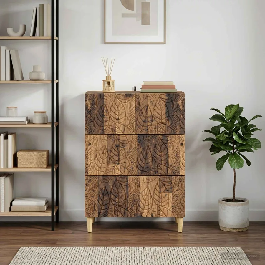 Armoire à tiroirs Bois ancien 66 x 34,5 x 90 cm