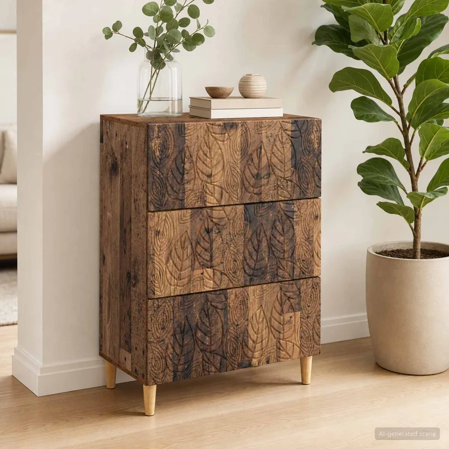 Armoire à tiroirs Bois ancien 66 x 34,5 x 90 cm - 3