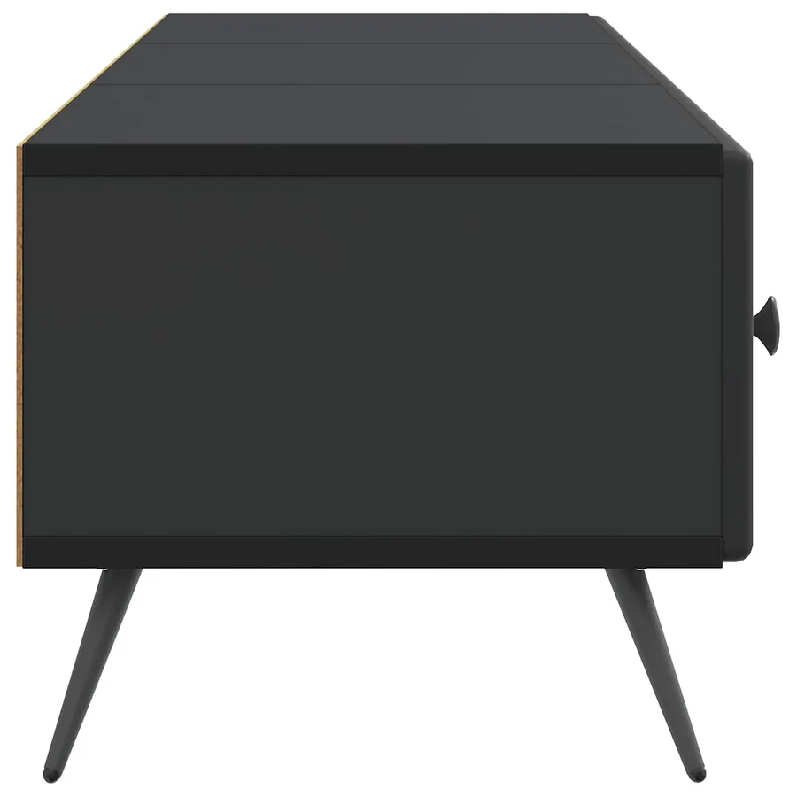 Meuble TV avec tiroir Noir 147 x 34,5 x 30 cm Bois d'ingénierie - 7
