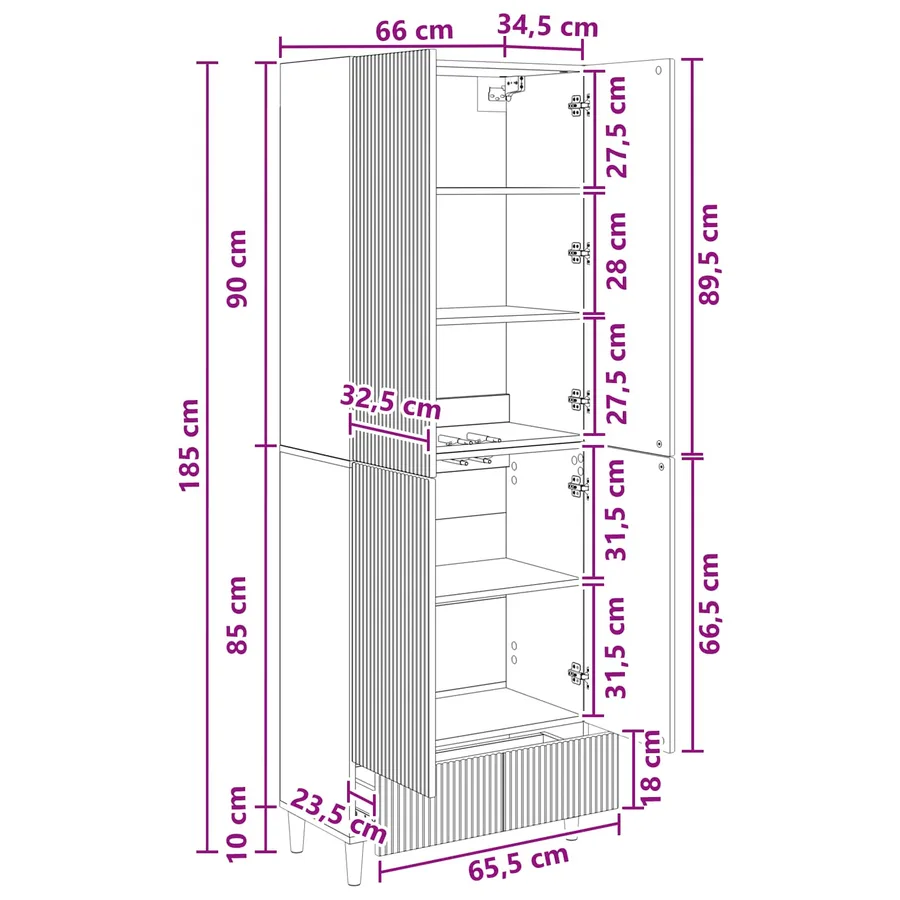 Ensemble de Meubles 2 pc Chêne artisanal Bois d'ingénierie - 10