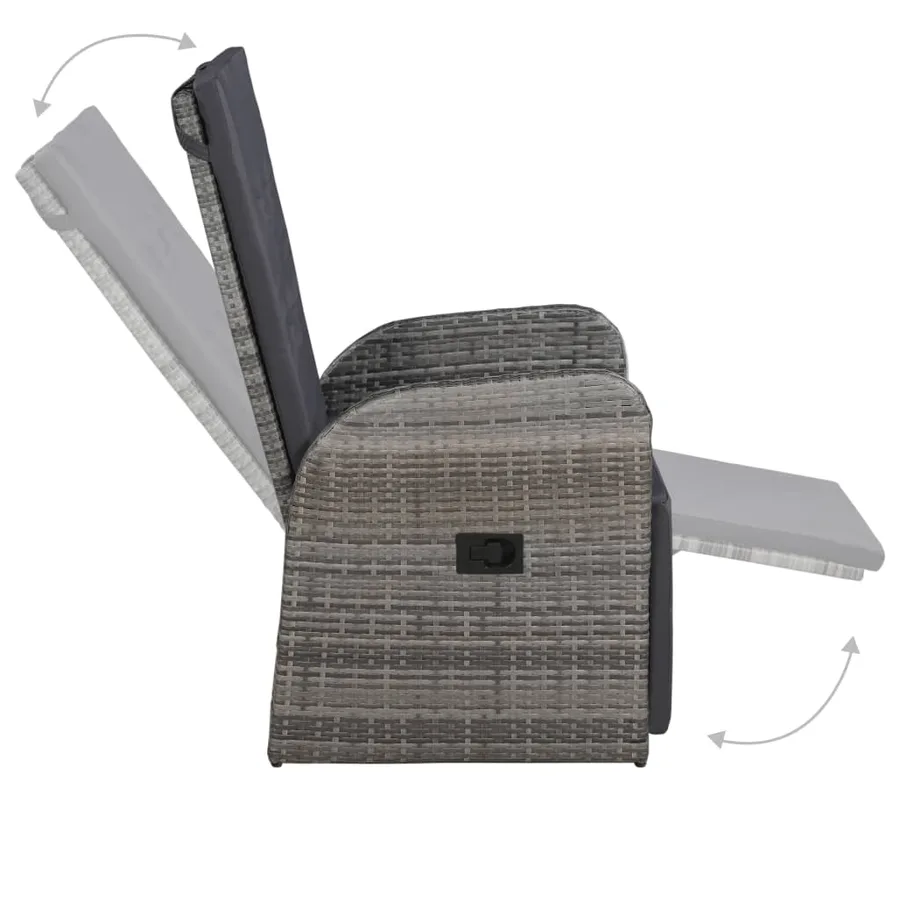 Garden Dining Set 5 pcs Grey - 10