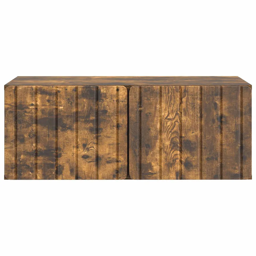 Meuble TV mural 78,5 x 41 x 30 cm Chêne fumé Bois d'ingénierie - 6