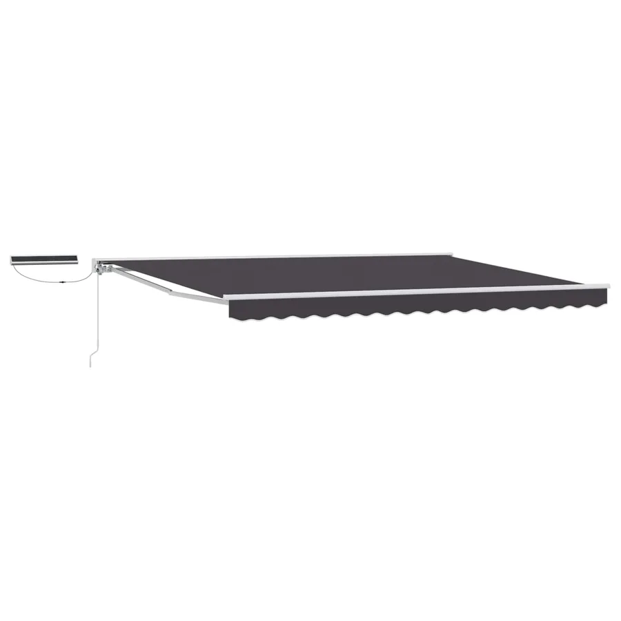 Auvent rétractable électrique Blanc et anthracite 4 × 3,5 m - 2