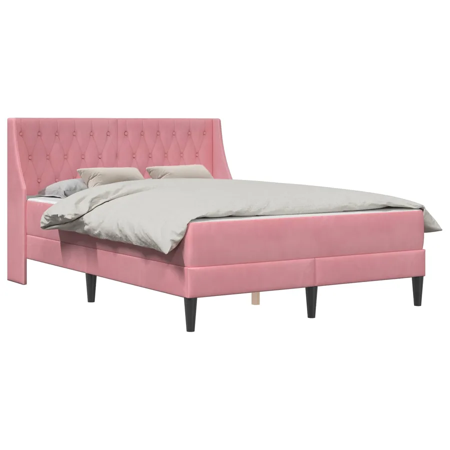 Cadre de lit avec matelas Rose 180 x 200 cm Velours - 2
