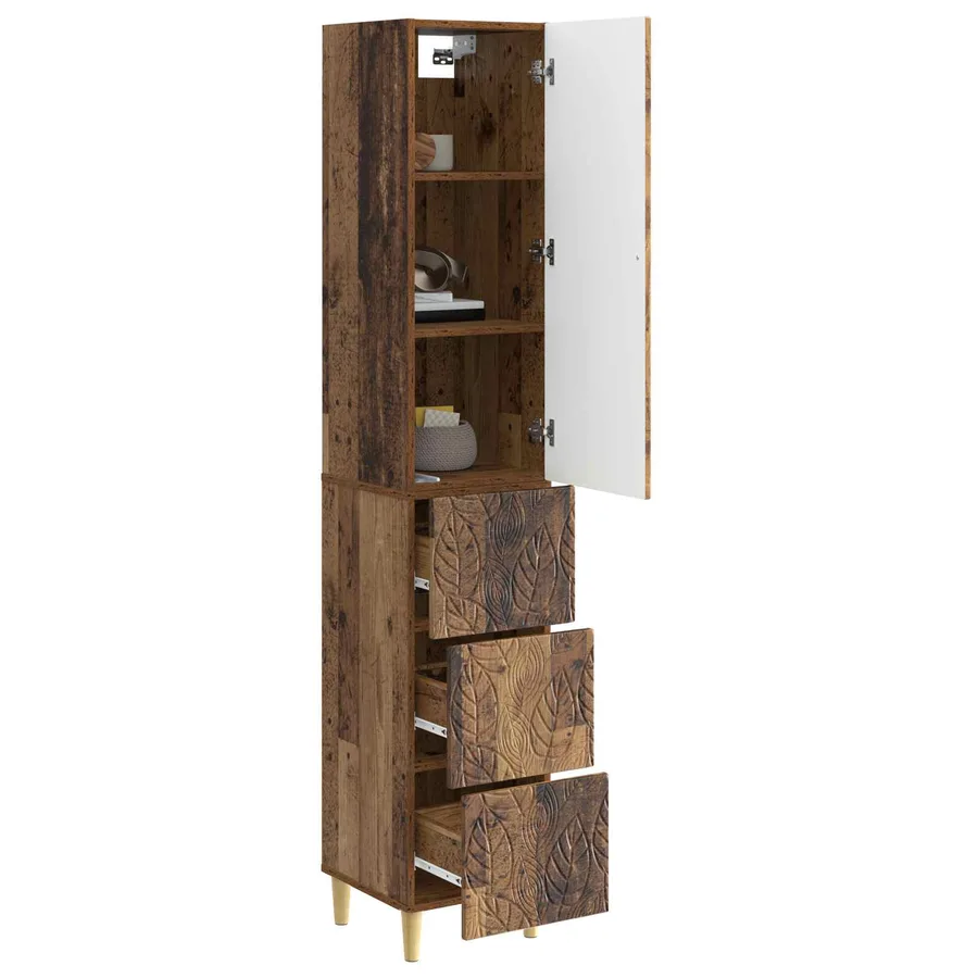 Ensemble de Meubles 2 pcs Bois ancien 33 x 34,5 x 90 cm - 3