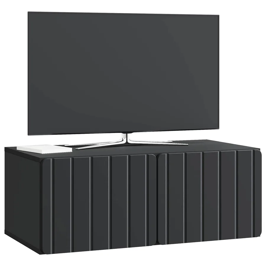 Meuble TV mural 78,5 x 41 x 30 cm Noir Bois d'ingénierie - 3