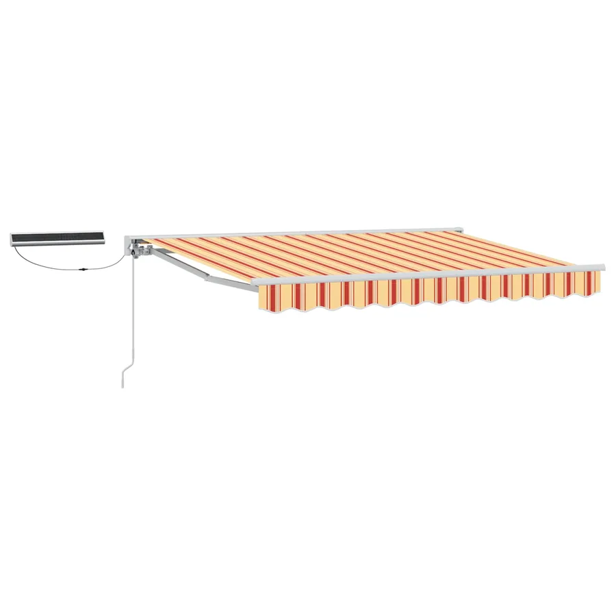 Auvent rétractable électrique Jaune, Orange et Blanc 3,5 x 2 m - 2