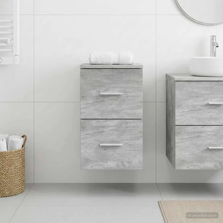 Meuble de Salle de Bain In-between Gris béton 30 x 41 x 50 cm