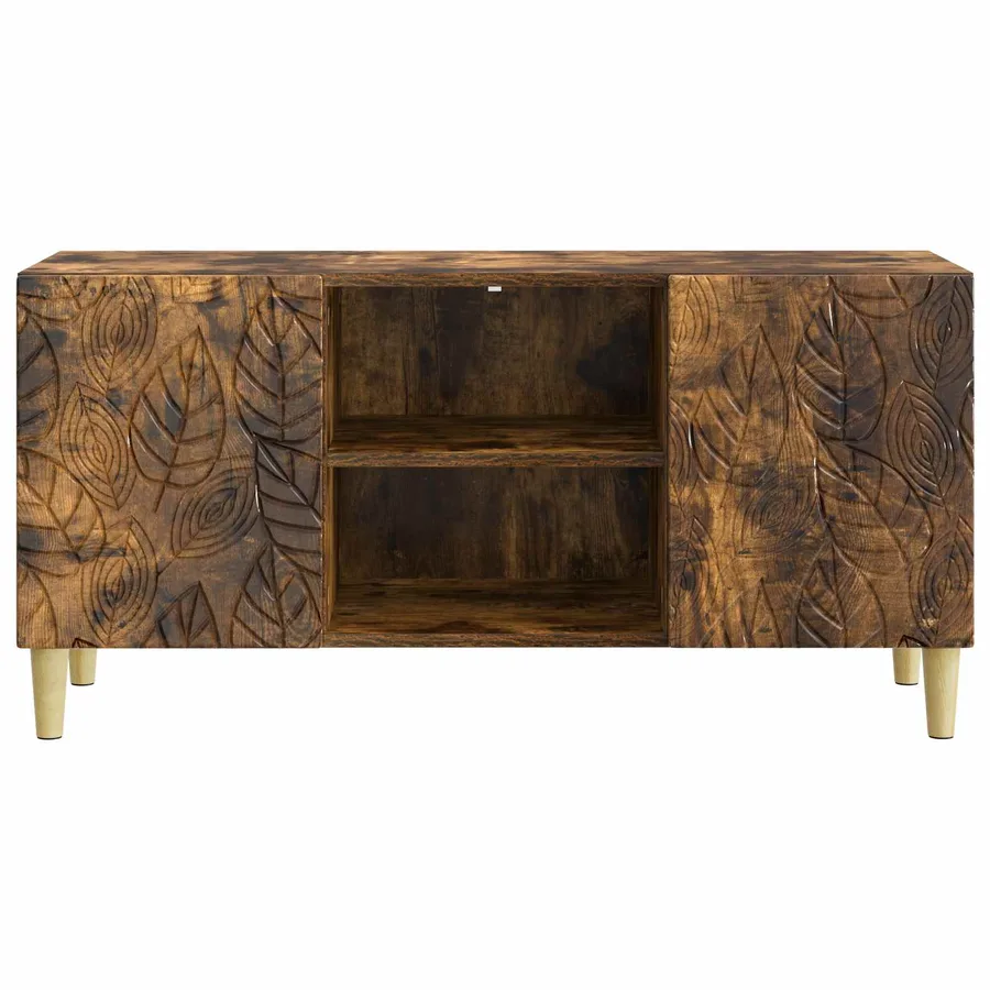 Meuble TV 102 x 34,5 x 50 cm Chêne fumé Bois d'ingénierie - 5