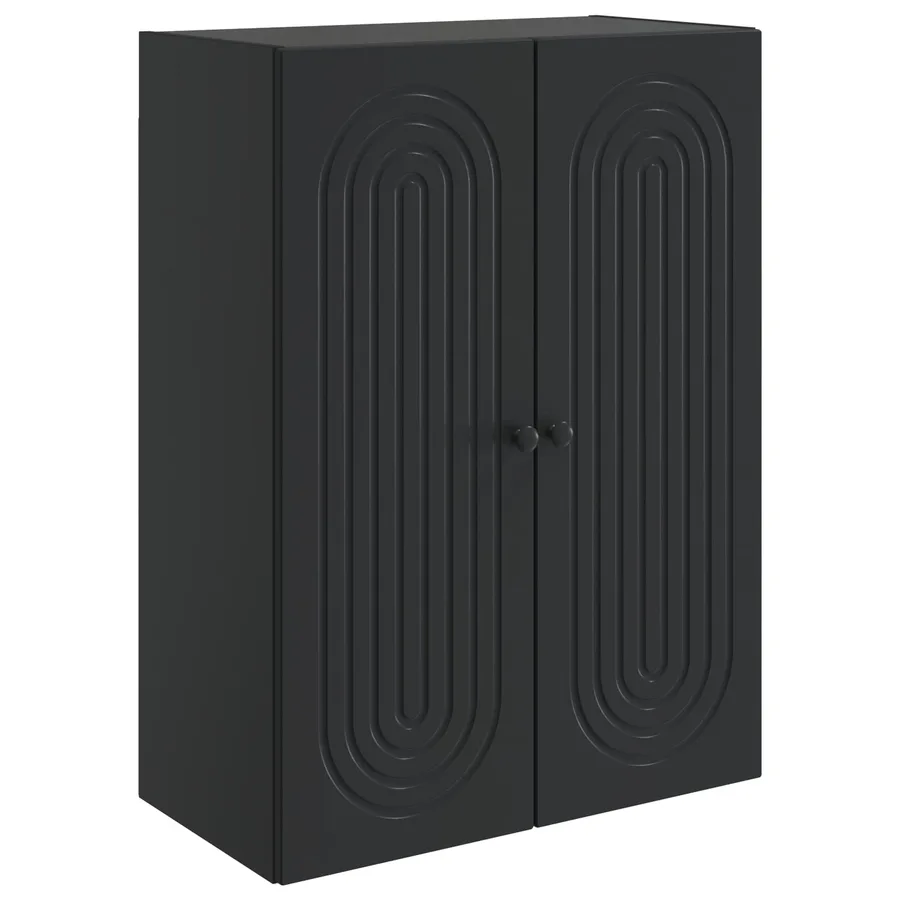Armoire Murale Noir 66 x 34,5 x 90 cm Bois d'ingénierie - 2