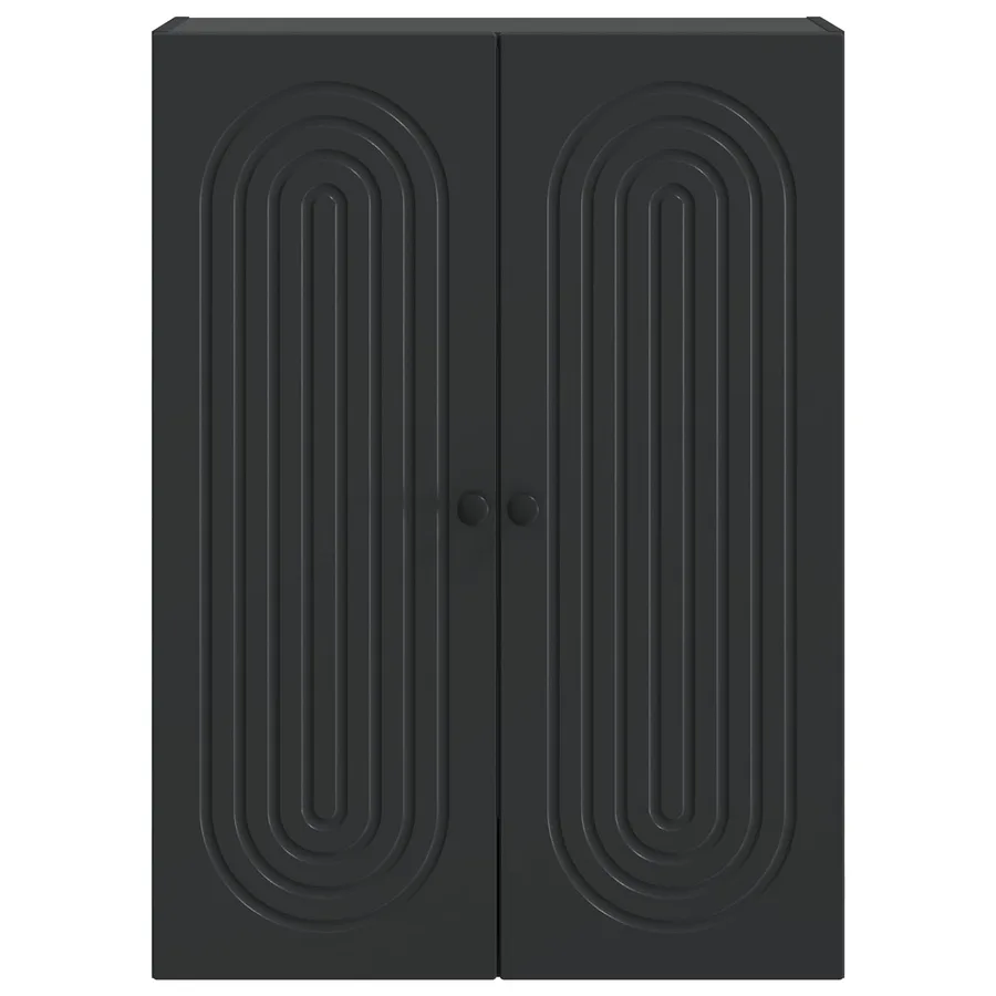 Armoire Murale Noir 66 x 34,5 x 90 cm Bois d'ingénierie - 4