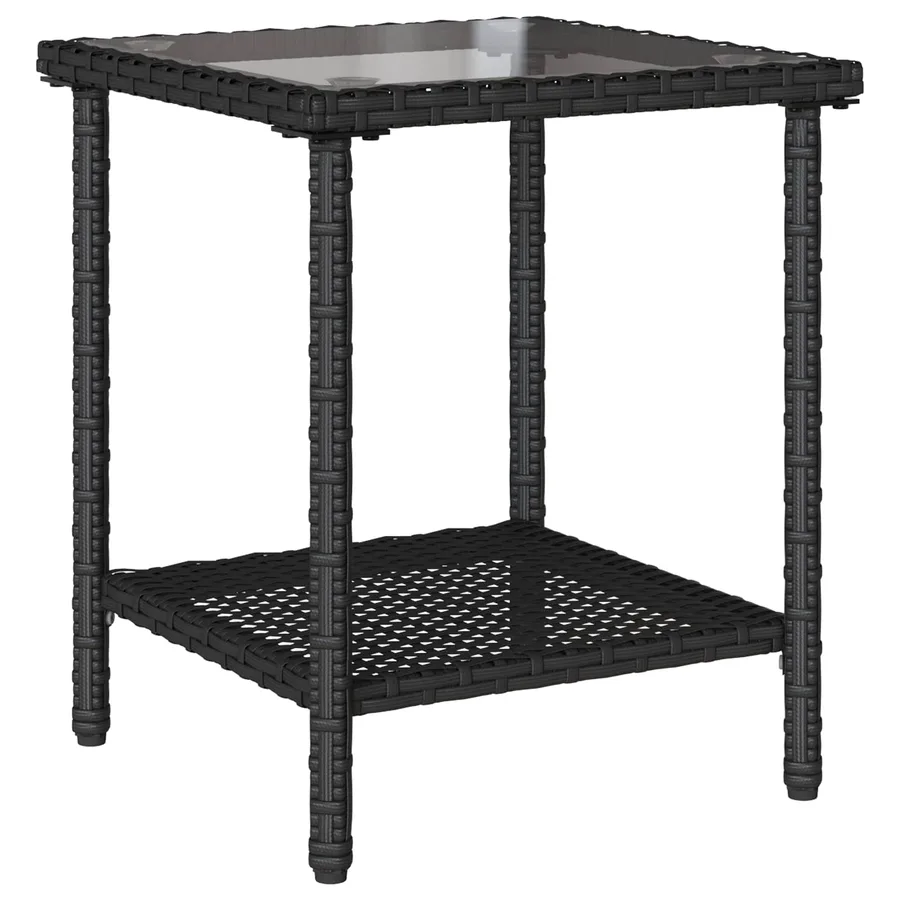 Canapé de jardin 2 pcs Noir et turquoise Poly rotin - 6