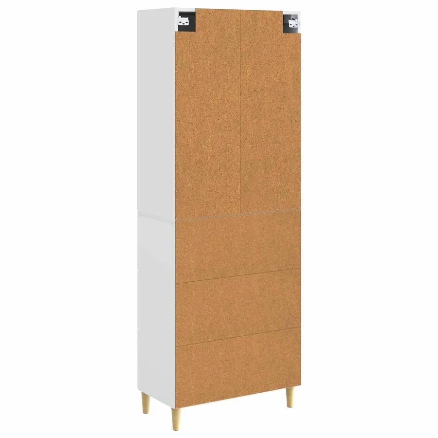 Ensemble de Meubles 2 pcs Blanc brillant 66 x 34,5 x 90 cm - 7