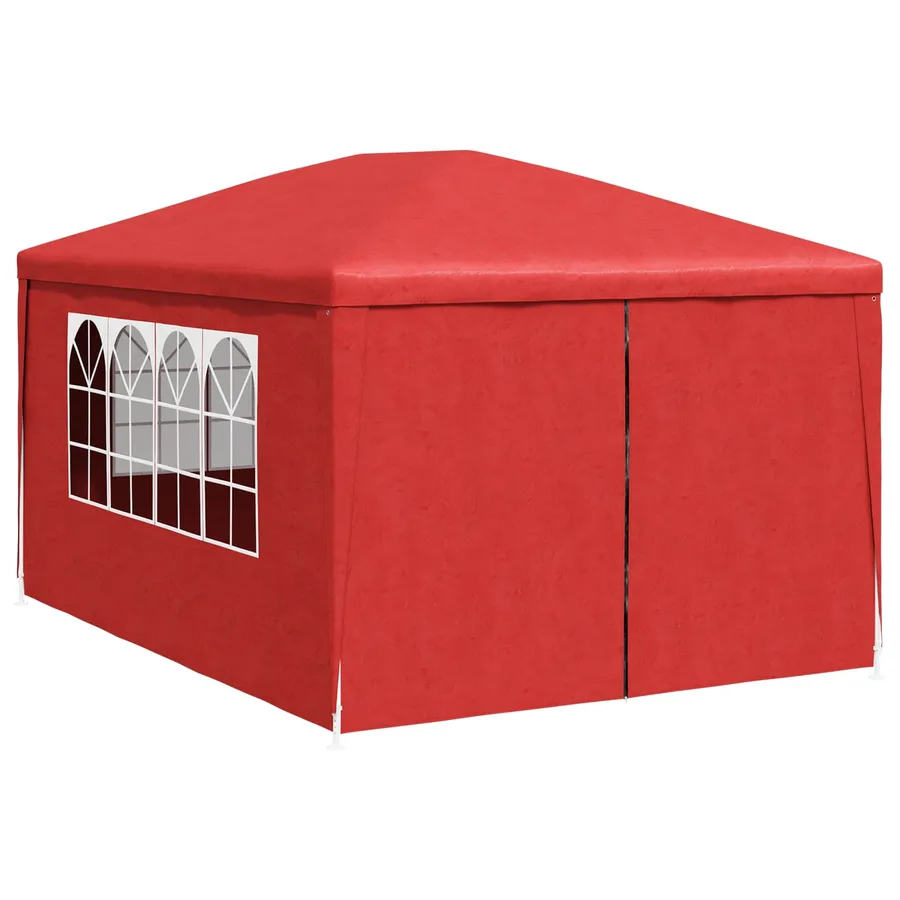 Tente de fête 400 x 300 x 255 cm Rouge PE et acier - 3