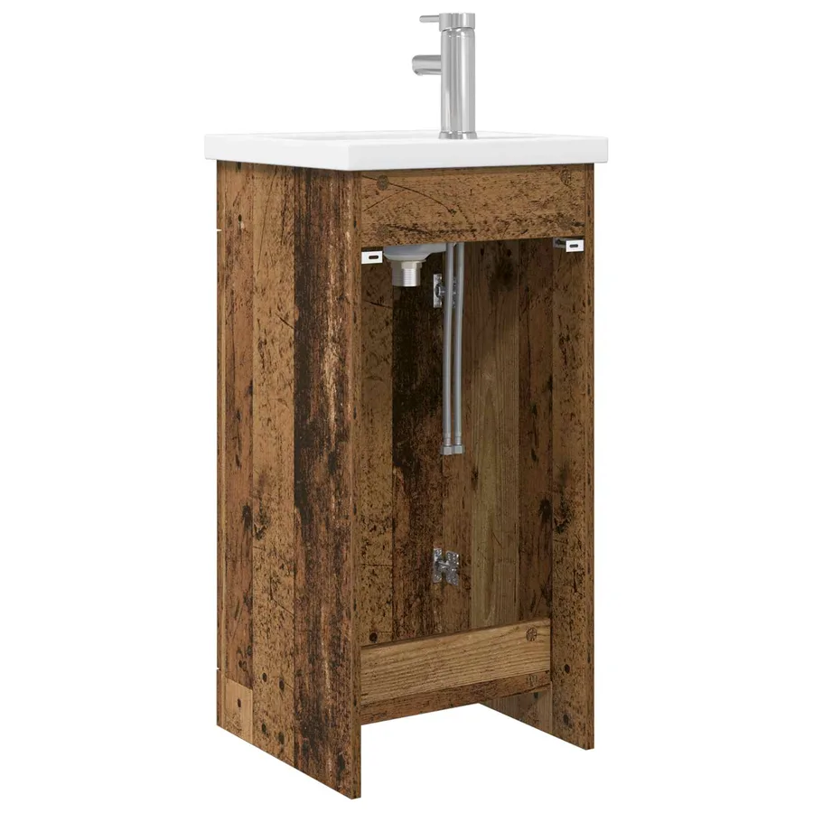Meuble de salle de bain avec évier Bois ancien - 6