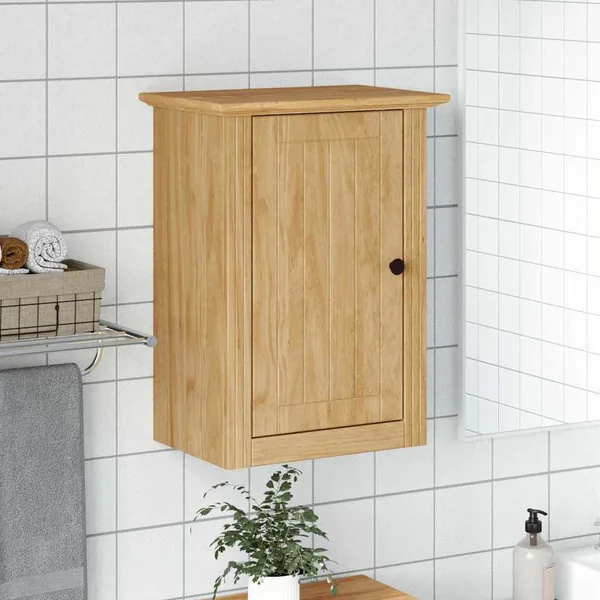 Armoire murale de salle de bain avec stockage BODO Marron miel
