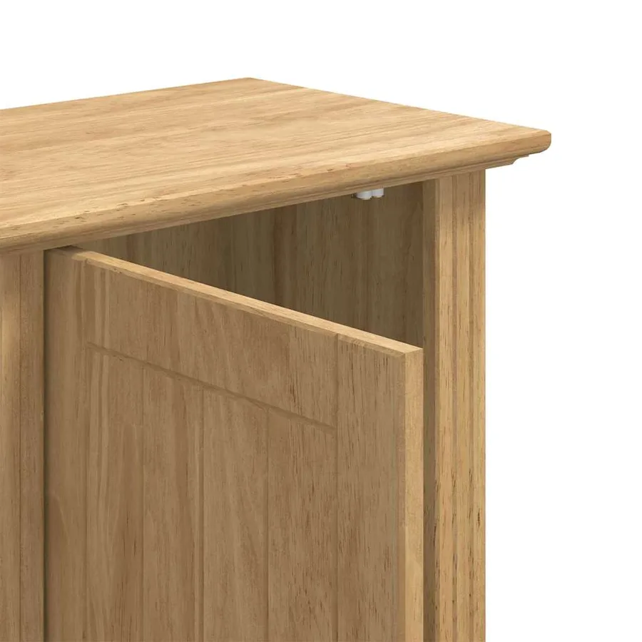 Armoire murale de salle de bain avec stockage BODO Marron miel - 7