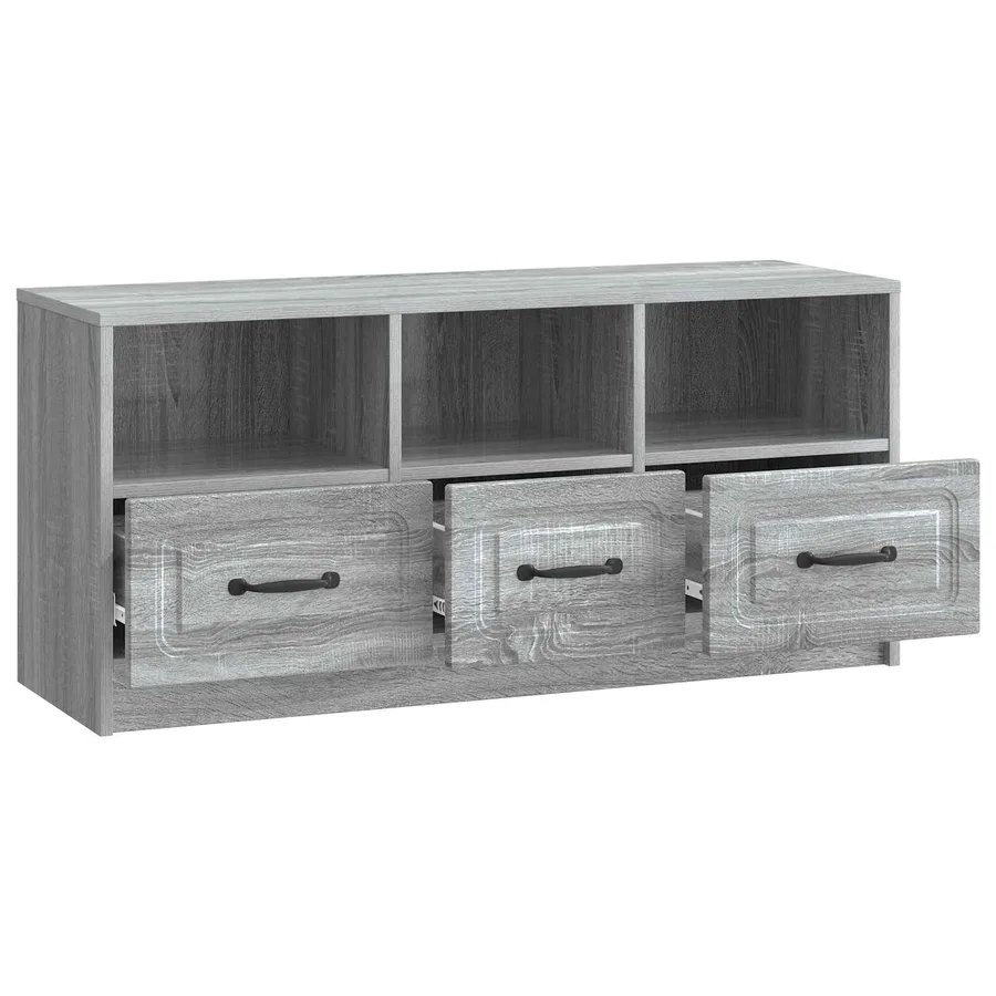 Meuble TV Sonoma gris 102 x 34,5 x 47 cm Bois d'ingénierie - 5