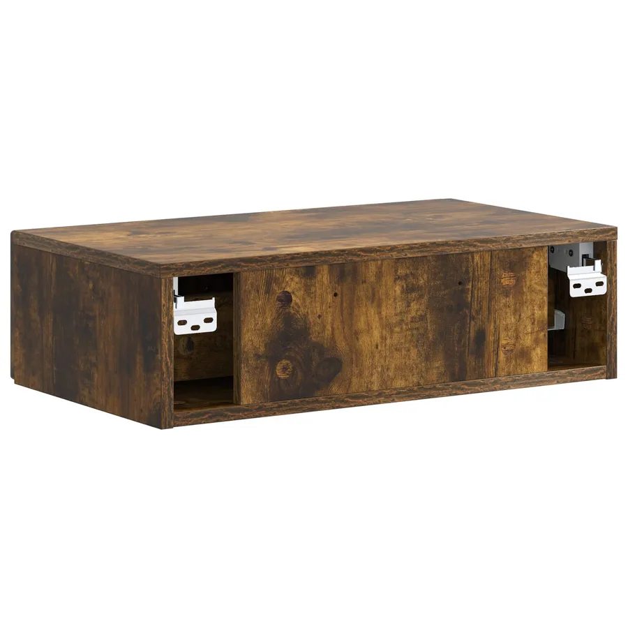 Table d'appoint murale Chêne fumé 59 x 34,5 x 17 cm - 7