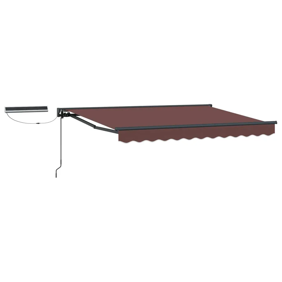 Auvent rétractable électrique Marron et anthracite 3,5 x 2 m - 2