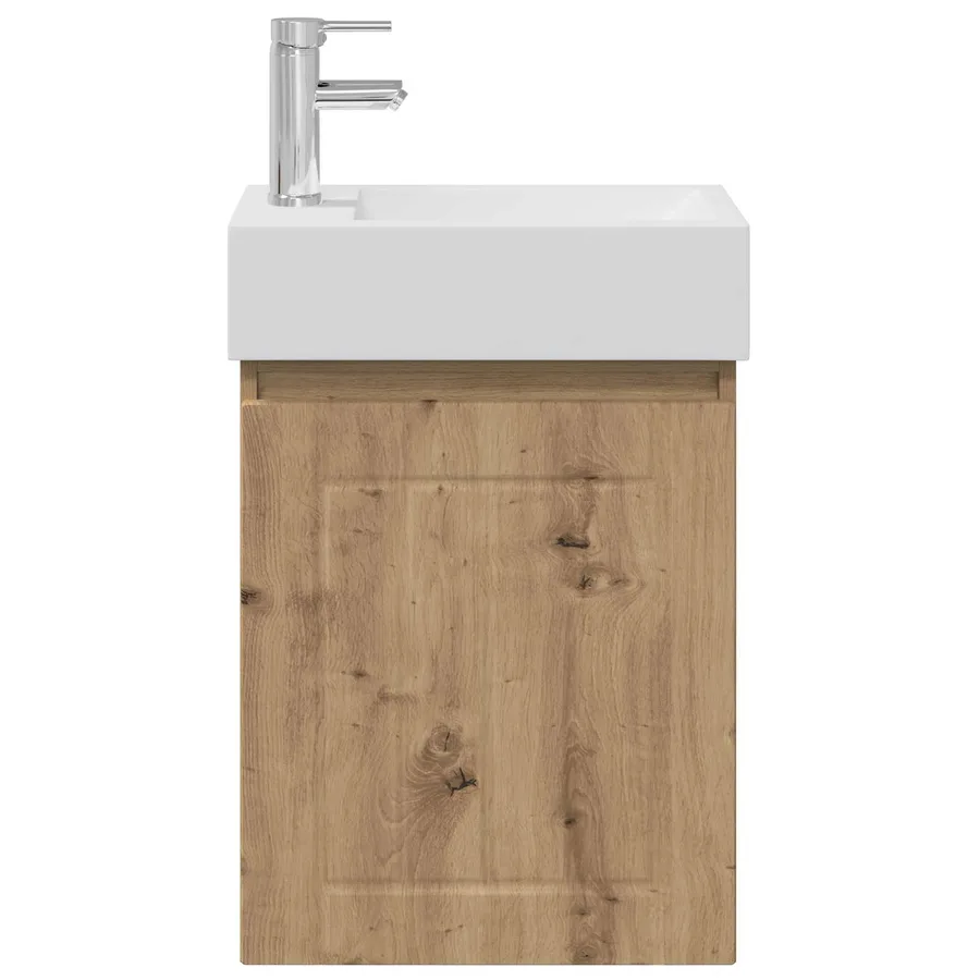 Meuble de salle de bain avec robinet Chêne artisanal - 5