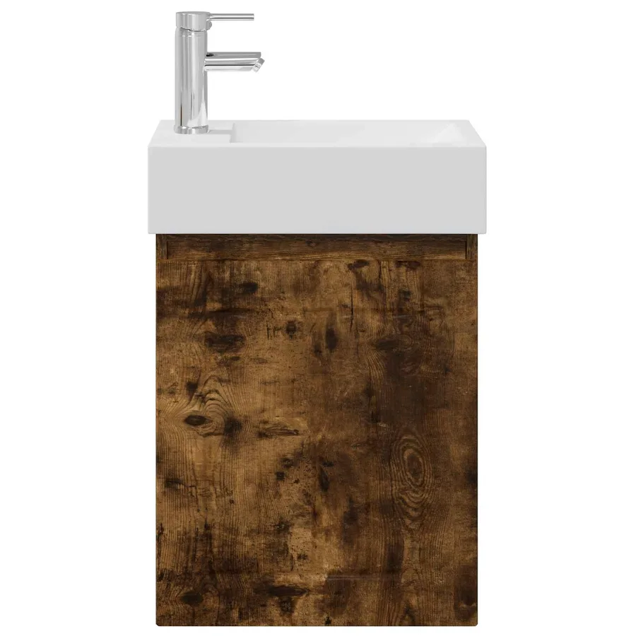 Meuble de salle de bain avec robinet Chêne fumé - 5
