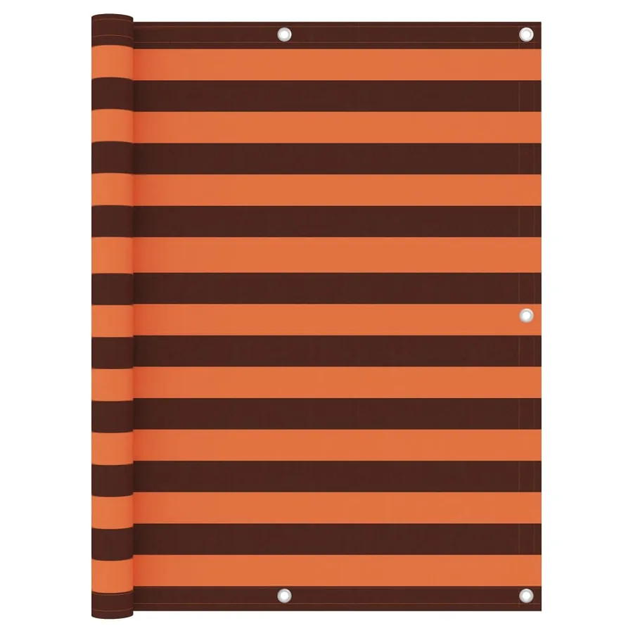 Écran de balcon Orange et marron 120x500 cm Tissu Oxford