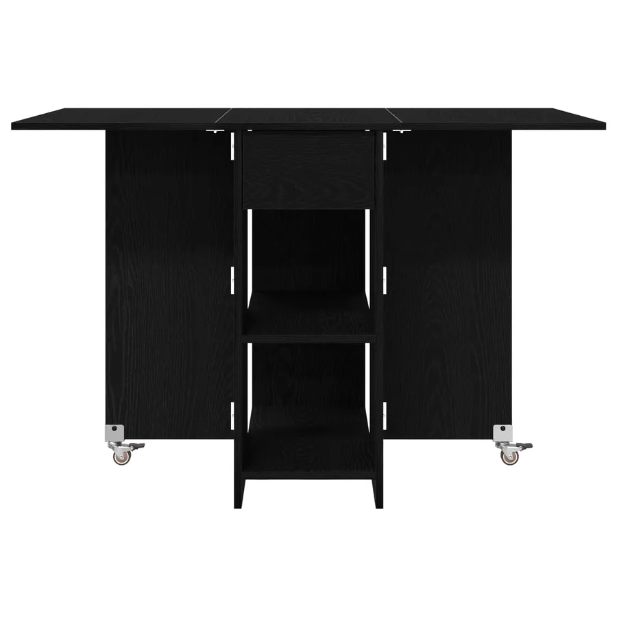 Table à dîner 115 x 70 x 75 cm Bois d'ingénierie Chêne noir - 6