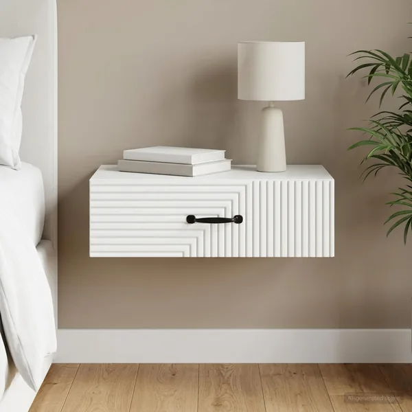 Table d'appoint murale Blanc 59 x 34,5 x 17 cm