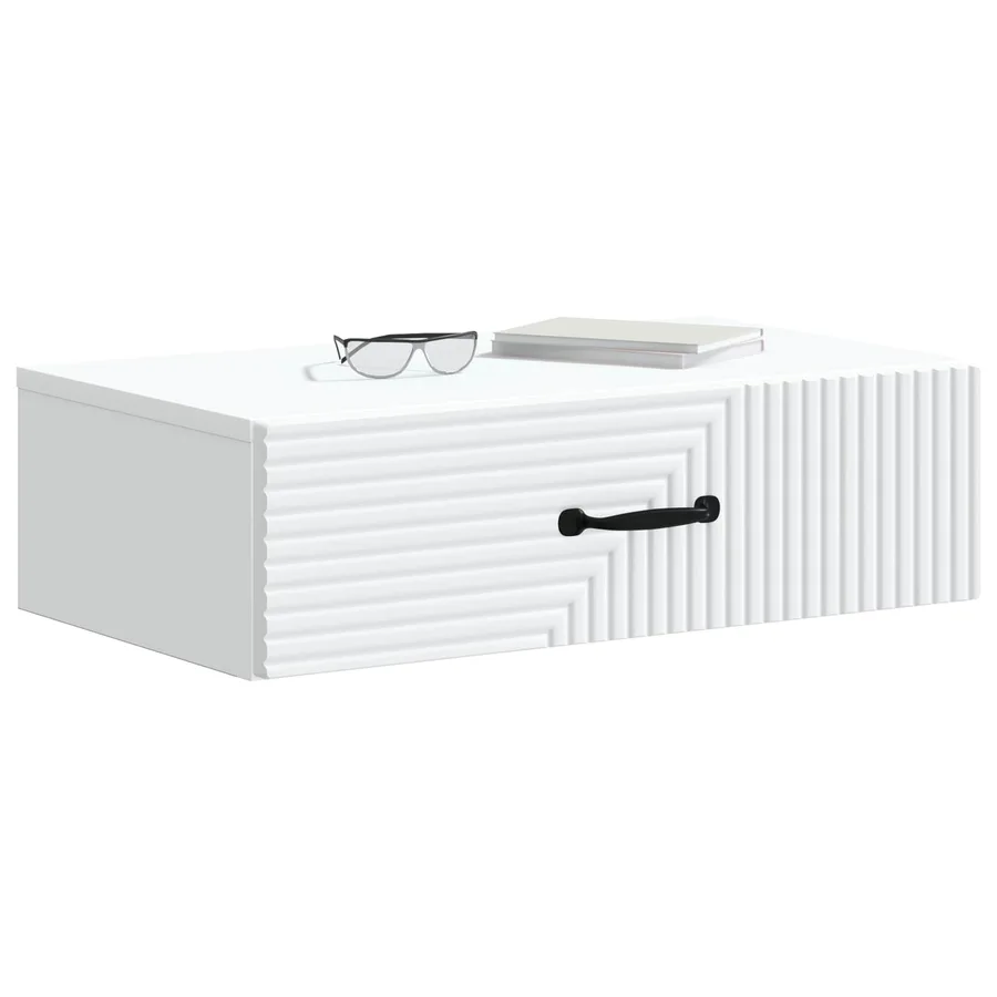 Table d'appoint murale Blanc 59 x 34,5 x 17 cm - 3