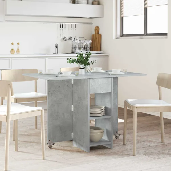 Table à dîner 115 x 70 x 75 cm Bois d'ingénierie Gris béton