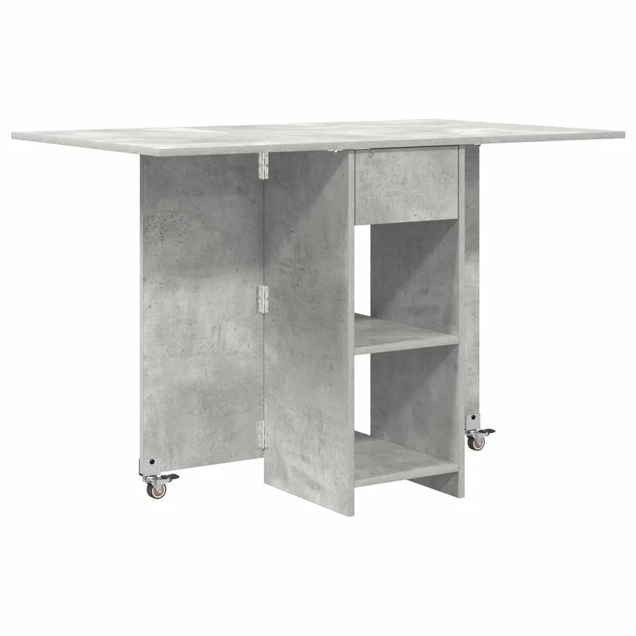 Table à dîner 115 x 70 x 75 cm Bois d'ingénierie Gris béton - 2