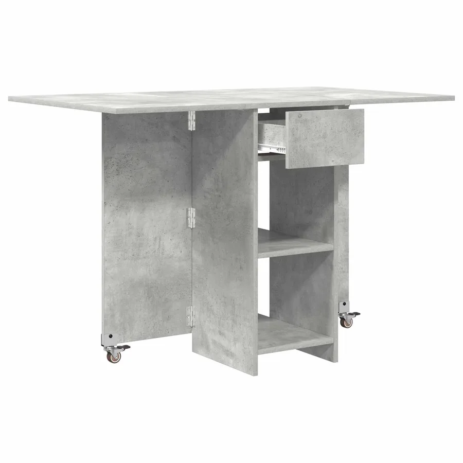 Table à dîner 115 x 70 x 75 cm Bois d'ingénierie Gris béton - 5