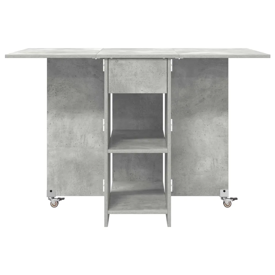 Table à dîner 115 x 70 x 75 cm Bois d'ingénierie Gris béton - 6