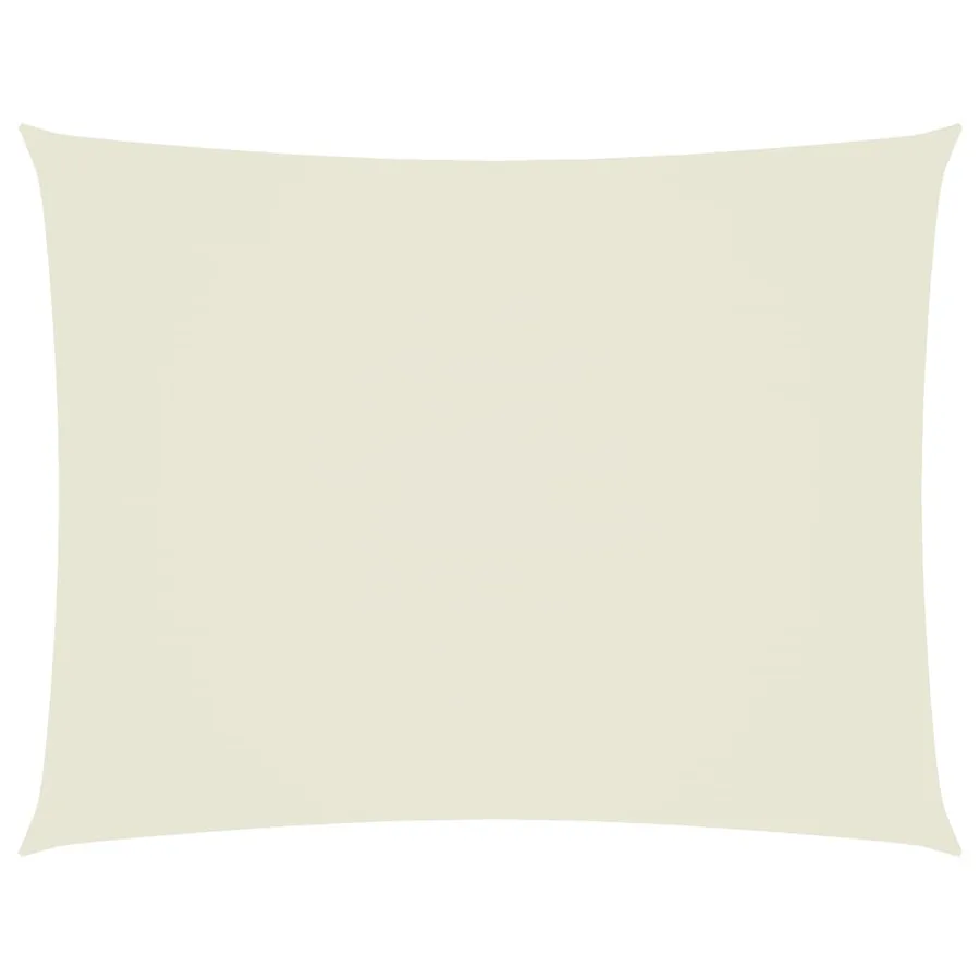 Voile de parasol tissu oxford rectangulaire 5x7 m crème - 2