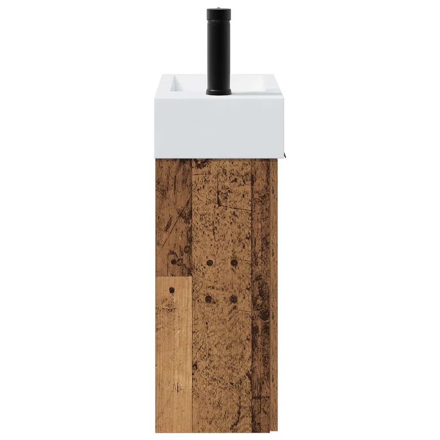 Meuble de salle de bain avec robinet Bois ancien - 6