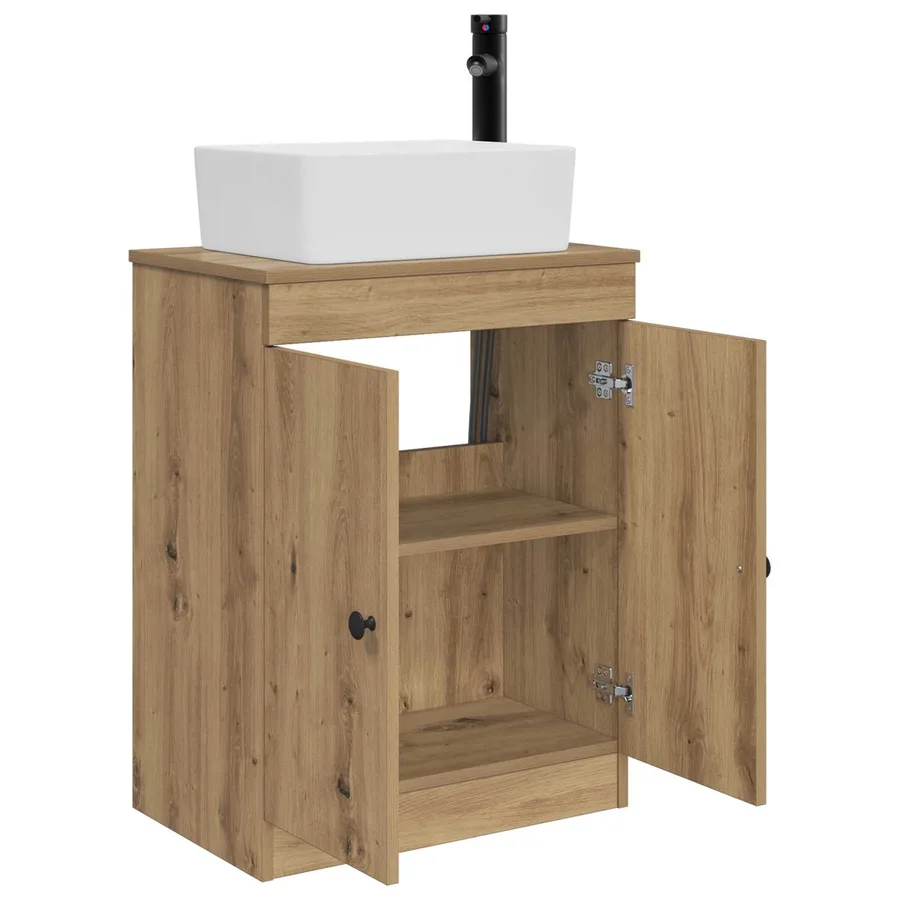 Meuble de salle de bain avec évier Chêne artisanal - 4