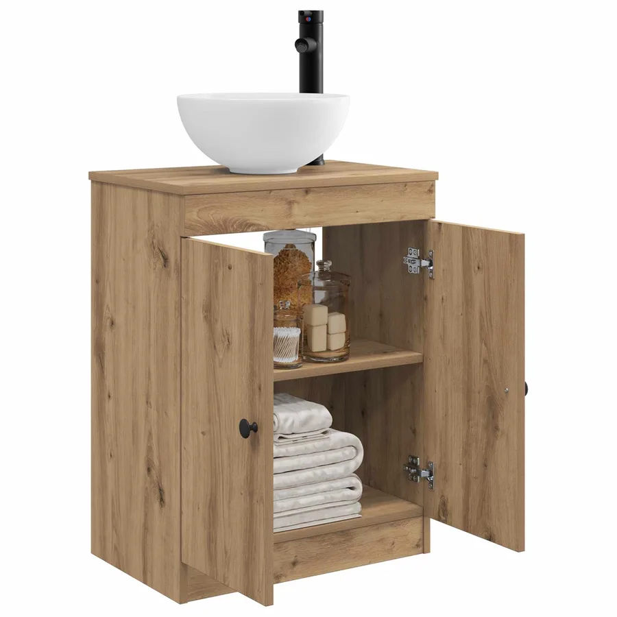 Meuble de salle de bain avec évier Chêne artisanal - 3