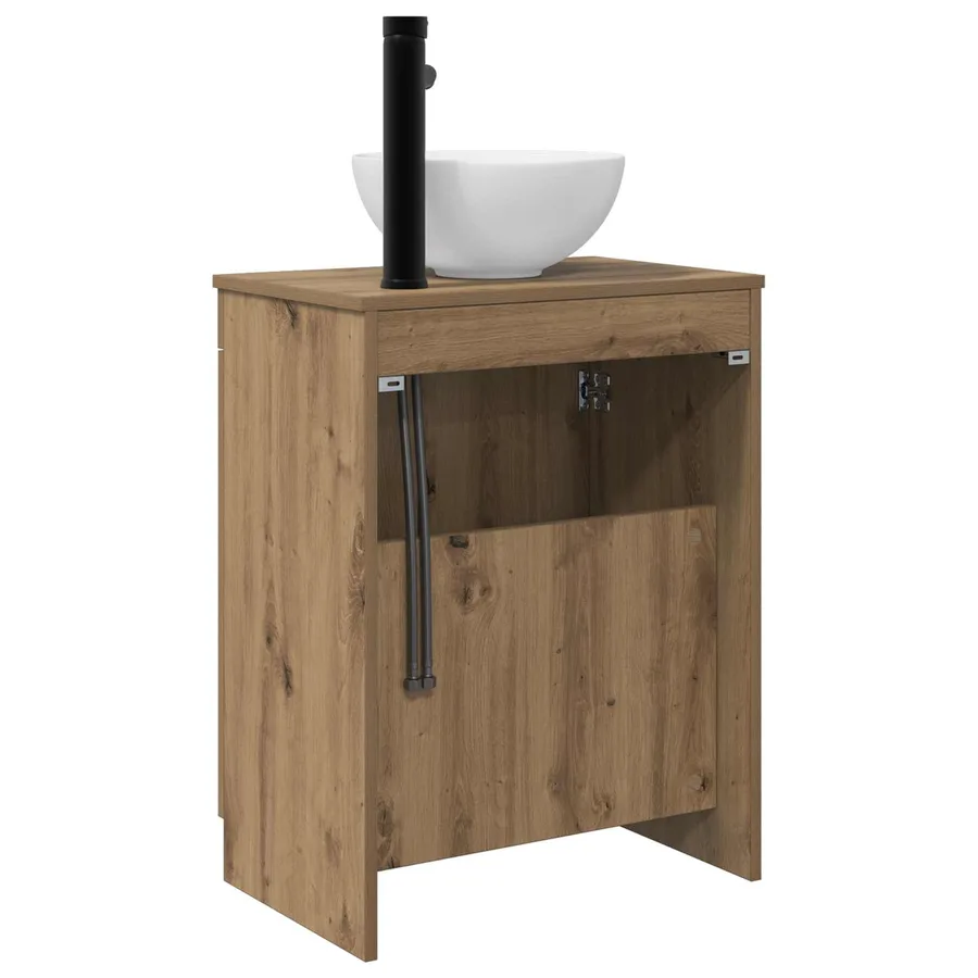 Meuble de salle de bain avec évier Chêne artisanal - 6