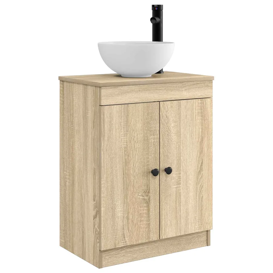 Meuble de salle de bain avec évier Chêne Sonoma 54 x 35 x 83 cm - 2