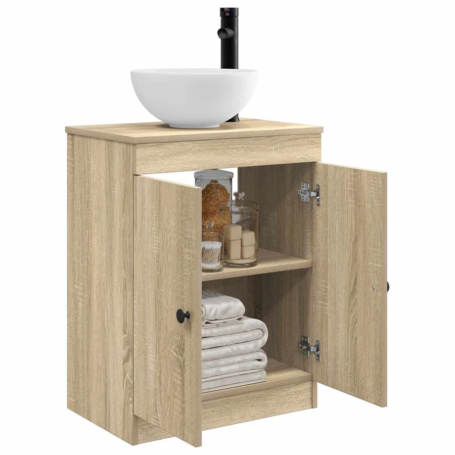 Meuble de salle de bain avec évier Chêne Sonoma 54 x 35 x 83 cm - 3