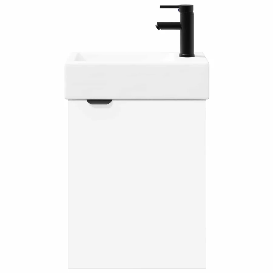 Meuble de salle de bain avec robinet Blanc 45,5 x 22,5 x 84 cm - 5