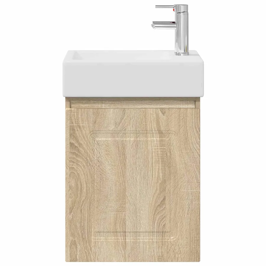 Meuble de salle de bain avec robinet Chêne Sonoma - 5